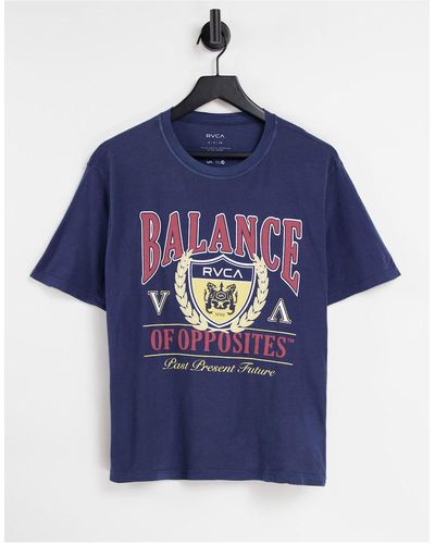 RVCA Balance Oversized T-shirt - Blue