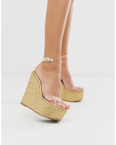 ASOS Takeover Clear Wedges - Metallic