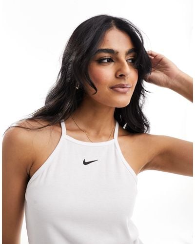 Nike Essential Ribbed Top - White