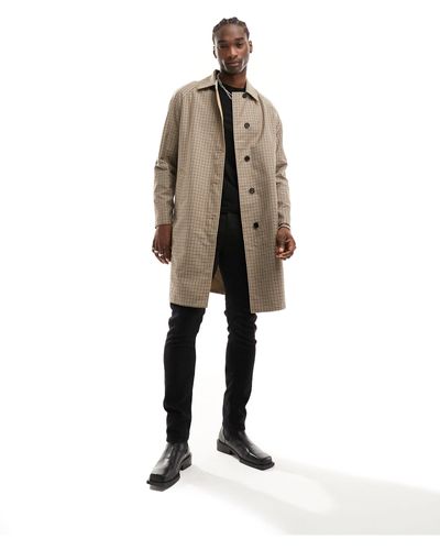 AllSaints Denman Button Up Trench Coat - Natural
