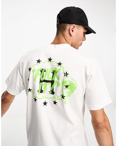 Huf Galactic motto - t-shirt à manches courtes avec imprimé placé à l'avant et au dos - Vert