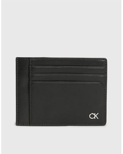 Calvin Klein – kreditkartenetui aus leder - Schwarz