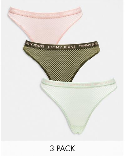Tommy Hilfiger 3-pack Lace High Rise Thongs - Multicolour