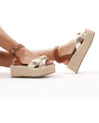 River Island Two Part Espadrille - Natural