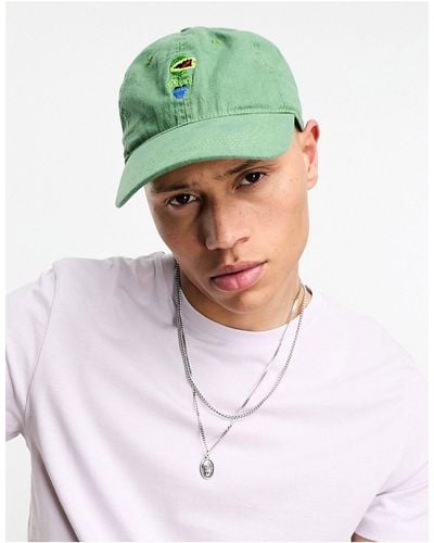 ASOS Soft Baseball Cap With Pixelated Embroidery - White