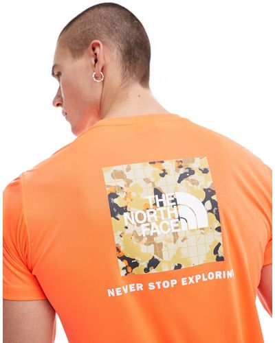 The North Face Camiseta con estampado en la espalda reaxion redbox - Naranja