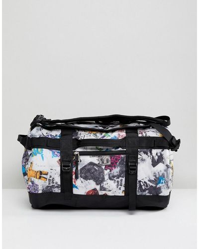 The North Face Base Camp Duffel Bag Extra Small 31 Litres In Sticker Print - Black