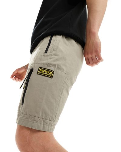 Barbour International - bolt - pantaloncini cargo color pietra - Nero