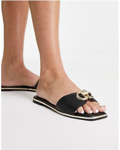 ALDO Bellenor - Platte Sandalen - Zwart