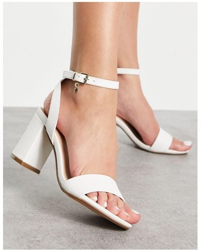 Office Marigold Block Heel Sandals - White
