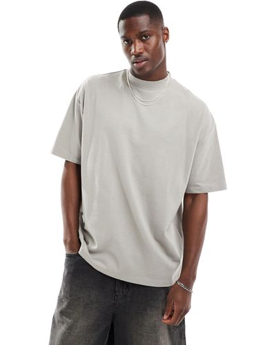 ASOS – 240 g/m2 schweres oversize-t-shirt - Grau