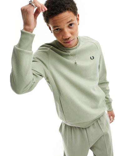 Fred Perry Ripstop Tricot Sweatshirt - Green