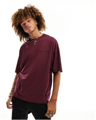 Collusion Varsity Embroidery Skate T-shirt - Purple