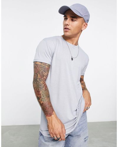 TOPMAN Camiseta larga - Gris