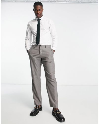 SELECTED Loose Fit Suit Trousers - Grey