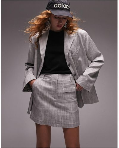 TOPSHOP Co-ord Mini Skirt - Gray