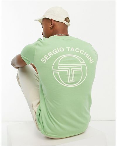 Sergio Tacchini Graciello T-shirt With Back Print - Green