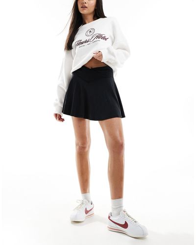 Hollister Mini jupe-short à taille croisée - Noir