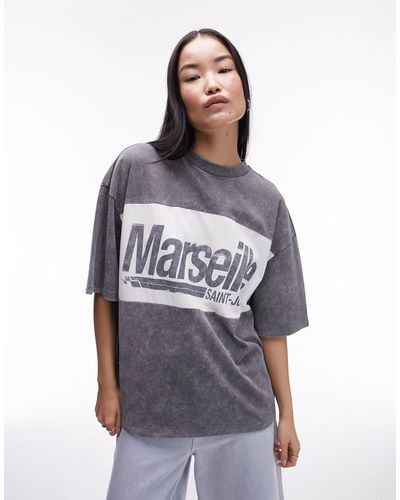 TOPSHOP – oversize-t-shirt - Grau