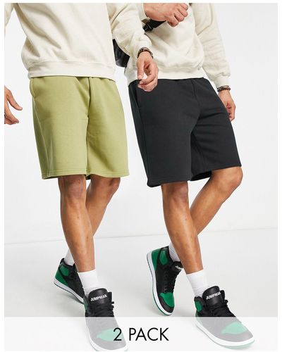 TOPMAN 2 Pack Oversized Shorts - Multicolour