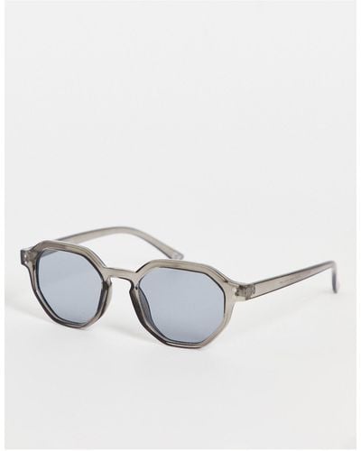 ASOS Hexagon Sunglasses - Grey