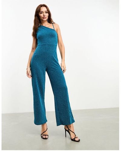 Y.A.S One Shoulder Jumpsuit - Blue