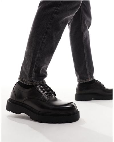 Pull&Bear Chaussures élégantes à lacets - bordeaux foncé - Noir
