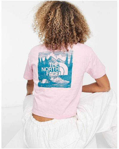 The North Face Camiseta corta con estampado en la espalda red box celebration exclusiva en asos - Gris