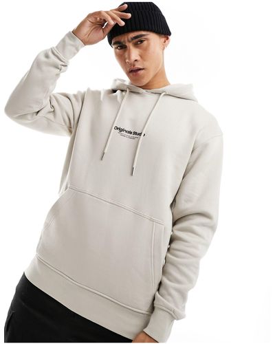 Jack & Jones Oversize Hoodie With Originals Logo - Natural