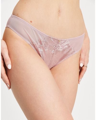 New Look Tattoo Effect Thong - Pink