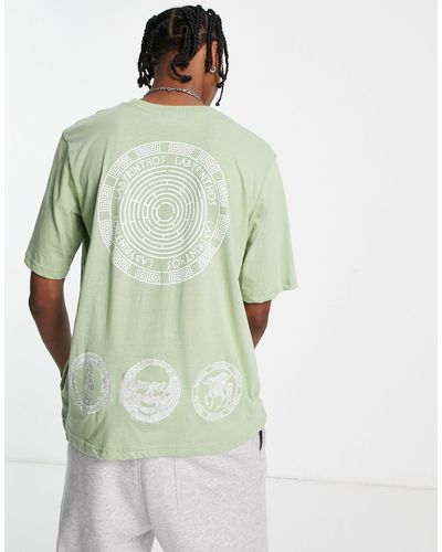 Bolongaro Trevor T-shirt oversize con stampa sul retro - Verde