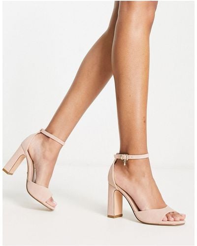 Office Hesitation Heeled Sandals - White