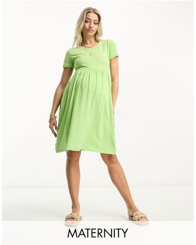 Mama.licious Mamalicious Maternity Smock Mini Dress - Green