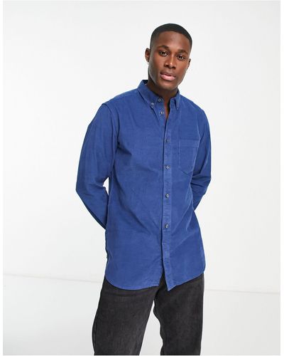 French Connection Long Sleeve Cord Shirt - Blue