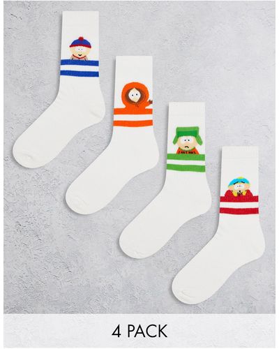 ASOS Set Van 4 Paar Sokken Met South Park-ontwerp - Grijs
