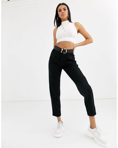 Missguided Mom Jeans - Black