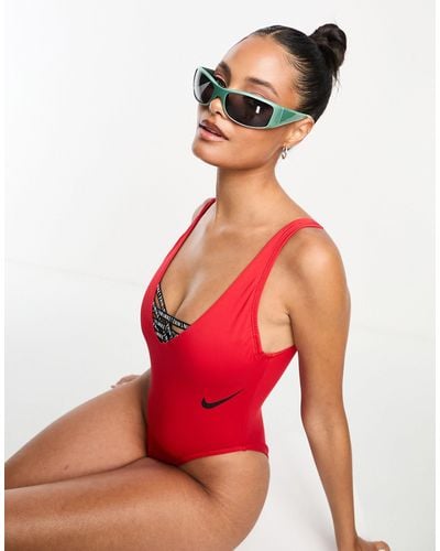 Nike Icon Sneakerkini Swimsuit - Red