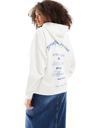 Good For Nothing Oversized Logo Hoodie - White