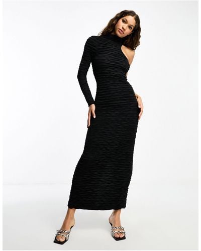 SELECTED Femme Textured Maxi Dress - Black