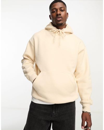 Pull&Bear Felpa beige con cappuccio - Neutro