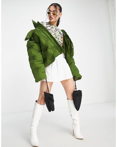 AsYou Puffer Coat With Mittens - Green