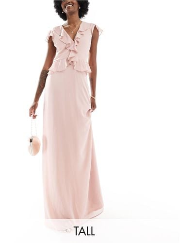 TFNC London – bridesmaid – langes chiffon-brautjungfernkleid - Pink