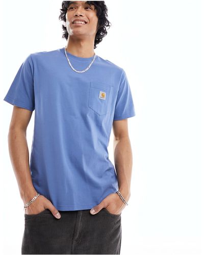 Carhartt – es t-shirt mit tasche - Blau