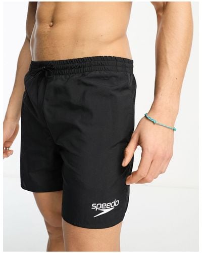 Speedo Essentials - pantaloncini da bagno neri da 16" - Nero