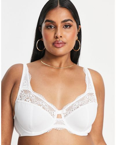 Simply Be 2 Pack Lottie Lace Underwired Bra - White