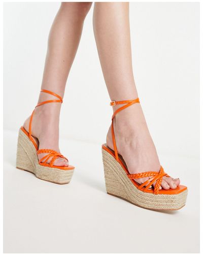 SIMMI Simmi london - fabiana - sandali stile espadrilles con zeppa arancioni - Rosa