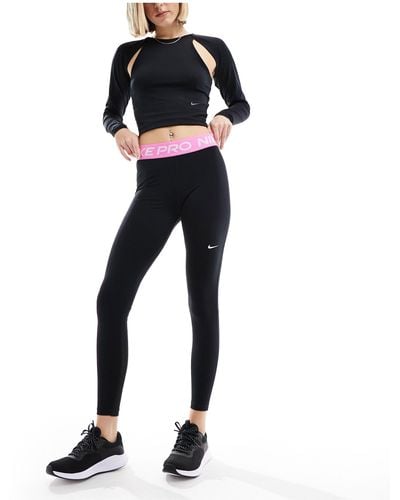 Nike Nike - pro training 365 - legging à taille mi-haute - et rose - Noir