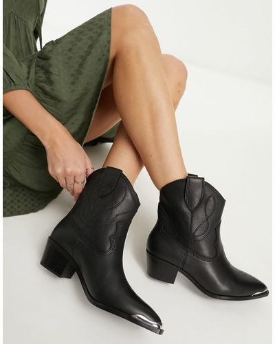 ALDO Valley Western Ankle Boots - Black