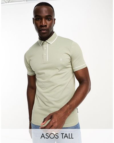 French Connection Tall Piping Polo - Green
