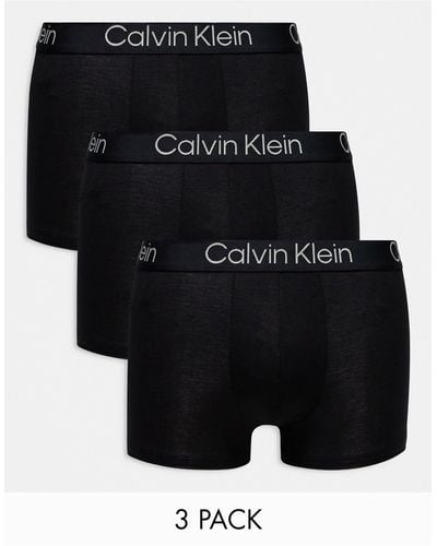 Calvin Klein Ultra-soft Modern Trunks 3 Pack - Black